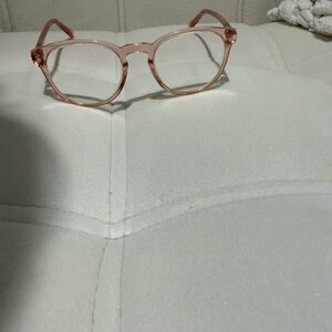 Warby Parker Stylish Pink Clear Frame Glasses